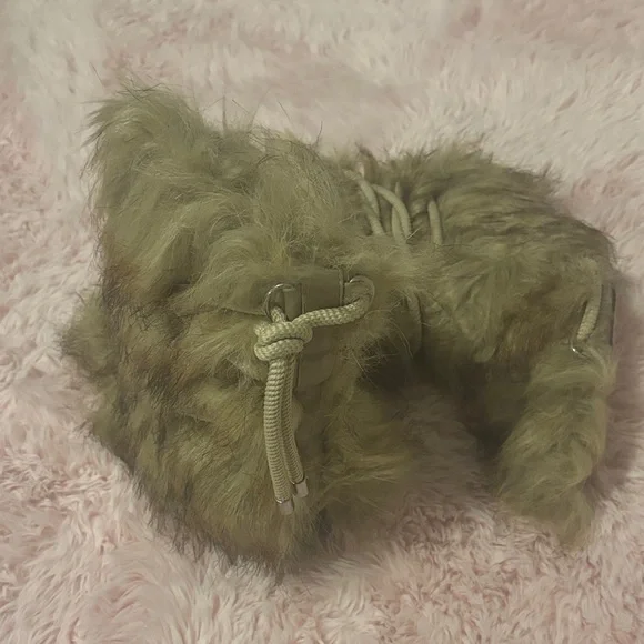 Faux Fur Boots with Rope Detail - Picture 5 of 6